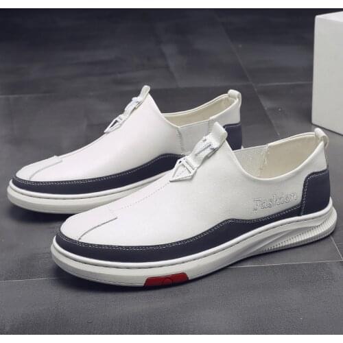 Spring Autumn Men Casual Shoes Fashion Mans Flats Microfiber Leather Male Footwear Outdoor Breathable Slip-on Shoes Casual