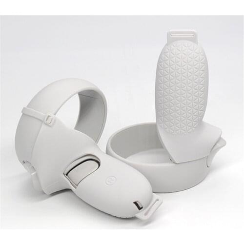 Soft Silicone Non-slip Sleeve Handle Case VR Controller Protective Cover with Straps for Oculus Quest 2 VR Headset Accessories