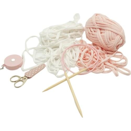 Circular Knitting Needles Set DIY Double Cusp Crochet Hooks Set Soft Tube 100% Bamboo Circular Sewing Needles