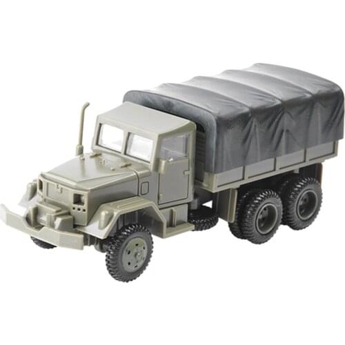 New 1:72 M35 Military Truck 4D Wheeled Armored Vehicle Rubber-free Assembly Model Military Toy Car Gifts