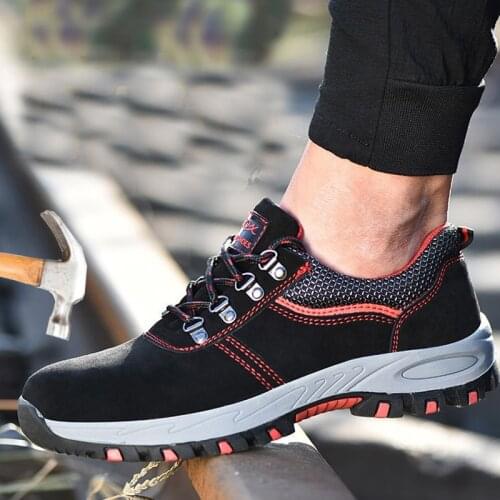 NEW Men Outdoor Work&Construction Steel Toe Cap Safety Boots Breathable deodorization Mens Puncture Proof Boots Plus Size 35-46
