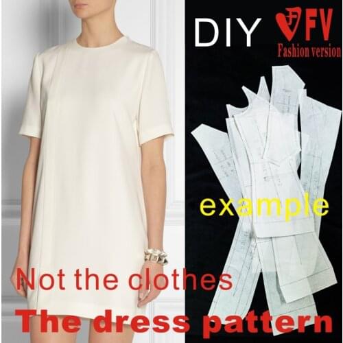 Clothing DIY The dress Dresses Sewing Pattern cutting drawing Womens Dress Sewing Template BLQ-74