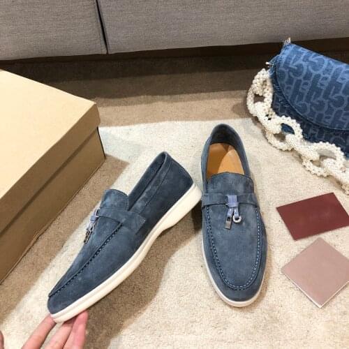 Autumn Women Flat Platform Shoes Sheep Suede High Quality Casual Solid Slip On Ladies Shoes Zapatos De Mujer Zapatos 2020