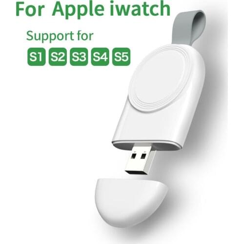 Oval Magnetic Small Charger for Apple Watch 6 5 4 3 2 1 SE Smart Induction Watch Charging USB Portable Charger Smart Accessories