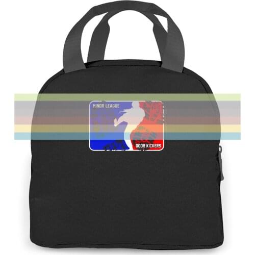 Door Kicker Major League Infidel Military Black Print women men Portable insulated lunch bag adult
