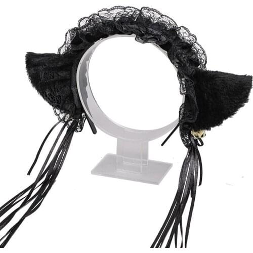 Lolita Hairband Princess Sweet Lolita Hairbands Bell Cat Ears Headband Maid Lace Headbands Hair Hoop Hair Accessories
