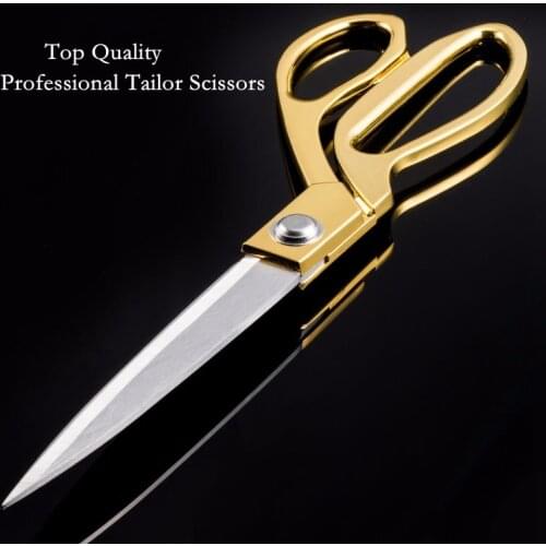Prajna Golden Tailor Scissors Stainless Steel Professional Cutter Leather Fabric Sewing Shears Sharp Blade Vintage Scissors