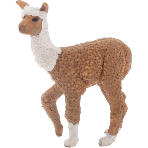 Realistic Alpaca Farm Yard Zoo Animal Model Figurine Figure Kids Toy Gift Collectibles