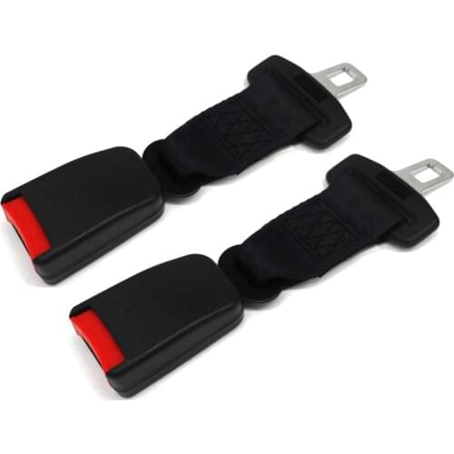 2 pieces 9'' Black Car Seat Seatbelt Adjustable Safety Belt Extender Extension 7/8" Buckle