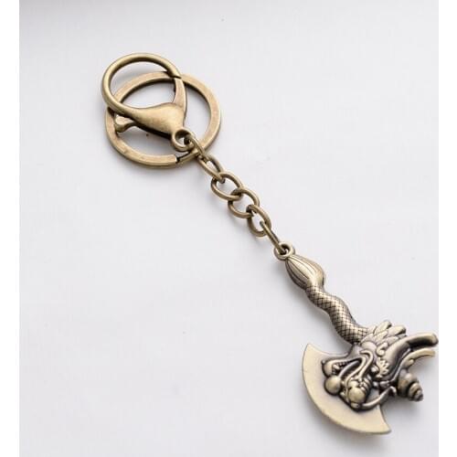 Punk Vintage Hatchet Shape Novelty Jewelry Keychain Ax Key Chain Ring Holder For Men Bag Charm Pendant Car Keyring Gift FY013