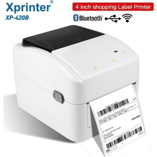 XP-420B Label Barcode Printer 4 inch 4×6 Label USB Thermal Printer 40-110mm Paper Printing Shipping Express Lable Printer