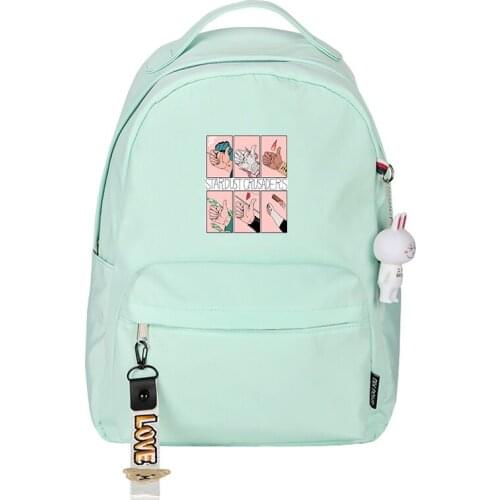 JoJos Bizarre Adventure Women Backpack Small Travel Bagpack Joseph Joestar Dio Bookbag Cartoon School Bags Girls Shoulder Bags