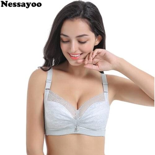 Women Lace Sexy Intimates Ultra Thin Brassiere Lace Underwear Plus Big Size Lingerie Super Push Up Bra for Women Bralette Summer