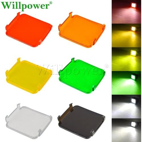 1pcs Car 3" LED Work Light Spotlights Plastic Lens Cover For Offroad 4X4 Truck 3 inch LED Light Pods Fog Lights Cover Colorful