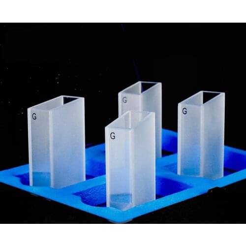 4Pcs 30mm Path Length acid and alkali resistant Glass Cuvette Cell For visible spectroscopy Spectrophotometers