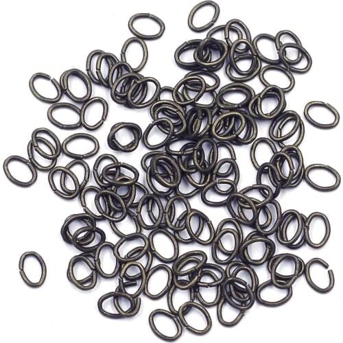 500Pcs Open Jump Rings Alloy Oval Bronze Tone Jewelry DIY Findings 5x4mm