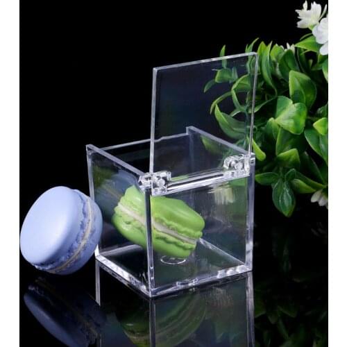 94PF Transparent Cube Wedding Favor Candy Box Plastic Transparent Clear Gift Boxes Christmas Baby Shower