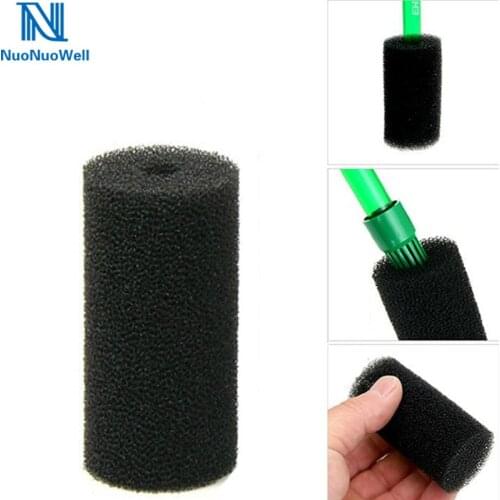 NuoNuoWell Aquarium Filter Cotton Guard Small Fish Shrimp Protect Replaceable Water Intake Black Cotton 2 size Available