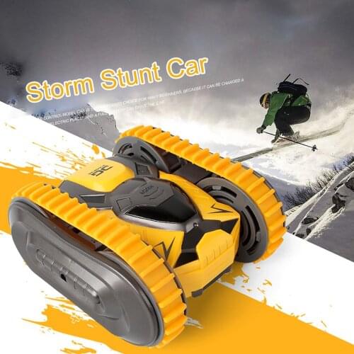 Remote Control Stunt Car 2.4G Two-In-One Track Wheel Interchangeable Double-Sided Flip Off-Road Climbing Car Creative Gift rc