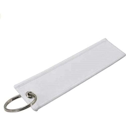10pcs/pack Keychain Sublimation Fabric Car Keyrings Blank Keychain For Heat Press Transfer Thermal Transfer Cute Key Pendant