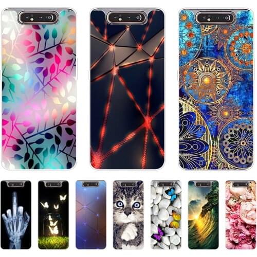 For Samsung A80 Case Pianted Soft TPU Silicone Phone Cover Cases For Samsung Galax A80 Cute Back Cover Shells Coque Fundas A 80