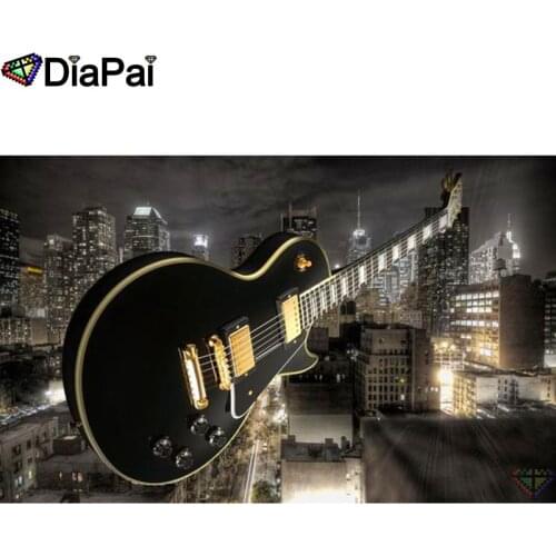DIAPAI 100% Full Square/Round Drill 5D DIY Diamond Painting "Guitar scenery" Diamond Embroidery Cross Stitch 3D Decor A19114