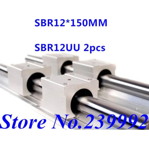 SBR12 150mm linear rail 1 pc and 2 pcs SBR12UU linear bearing blocks for cnc parts 12mm linear guide