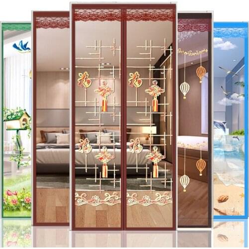 2021 New Magnetic Screen Door Curtain Anti-Mosquito Net Fly Insect Screen Mesh Automatic Closing Custom Size Easy Installation