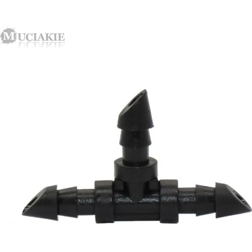 MUCIAKIE 50PCS Garden Watering Micro Irrigation 4/7mm Hose Barbed T Piece Connector Tee Pipe Barb Hose Fitting Joiner Kits