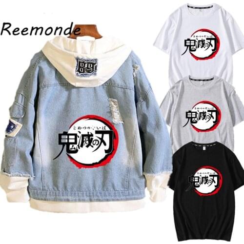 Men Male Winter Christmas Hoodies Coat Anime Demon Slayer Kamado Tanjirou Clothes Hoodie Sweatshirt Cowboy Jacket T shirt Gift