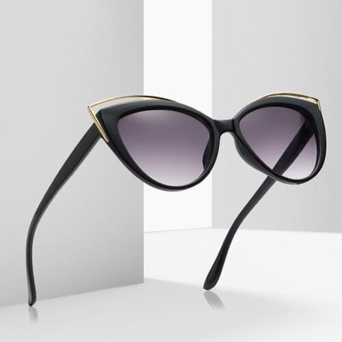New women sunglasses fashion sunglasses UV400 retro cat glasses casual wild personality sunglasses street driving sunglasses