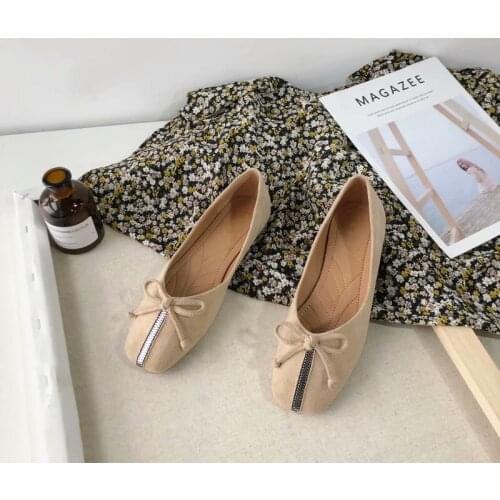 New listing zipper design solid color bow fashion light casual wild flat shoes women Slip-On spring autumn must-have W38-30