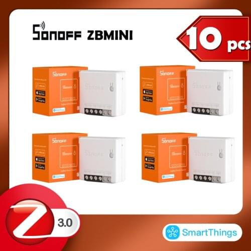 1-10 Sonoff Mini Zigbee Switch Zbmini Dual-control Automation Module app control support Alexa Ewelink Yandex Alice Smart Home