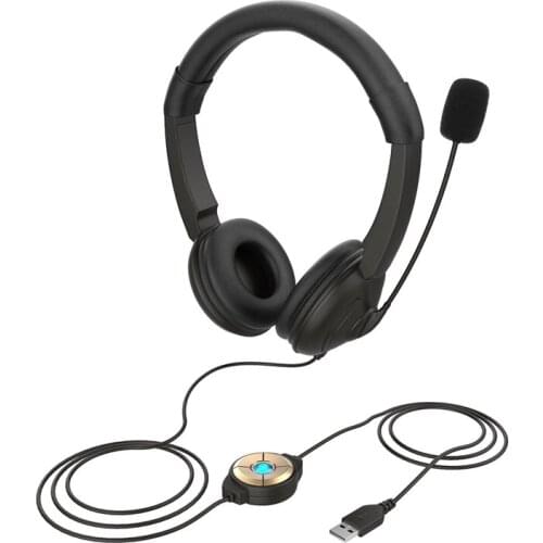 OY359 Noise Cancelling USB Wired Headset Stereo Headset with Microphone Computer Game Head-Mounted Headset
