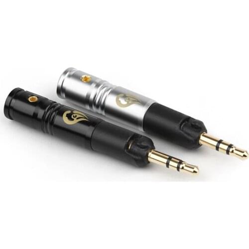 2.5 mm Jack Plug Connectors 3/32" 3 Poles Male For HD518 HD598 HD558 Headphone Audio Adapter Gold Plated Solder 4.0mm Wire Hole