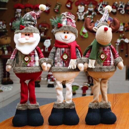 Xmas Faceless Doll Santa Claus Gray Gnome Plush Doll Xmas Tree Pendant Table Decoration Kid Toy Gift Merry Christmas Gift