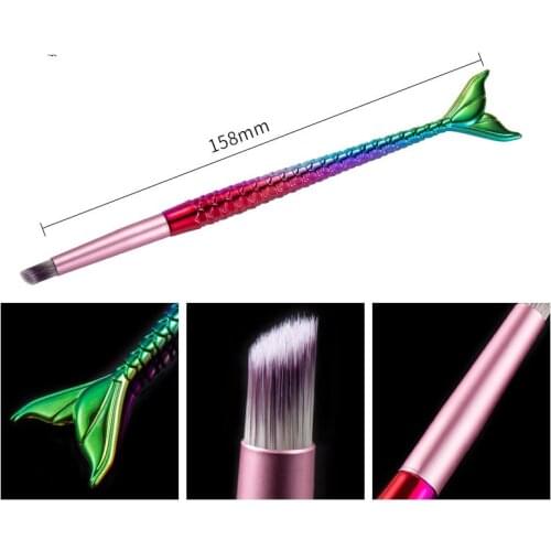 Manicure Smudge Pen Big Head Stamp Pen Gradient Mermaid Penholder Painted Phototherapy Pull Line Brush Nail Tool