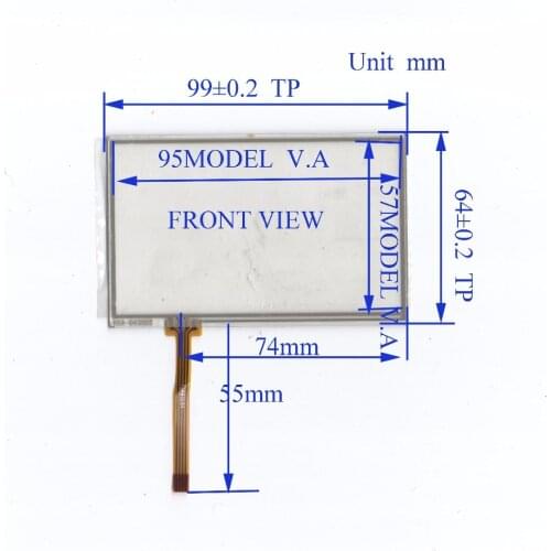 RXA-043003 99mm*64mm 4.3inch 4 lins Touch Screen glass touchsensor 99*64 touchglass digitizer GLASS this is compatible