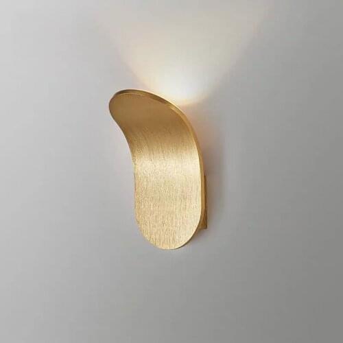 Wall lamp bedroom bedside lamp modern atmosphere hotel villa living room minimalist designer creative brushed wall lamp