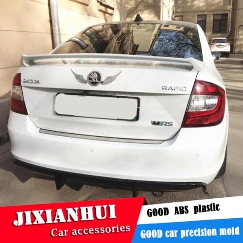 For Rapid Spoiler 2008-2015 Skoda Rapid Spoiler RSDK ABS plastic Material Car Rear Wing Color Rear Spoiler