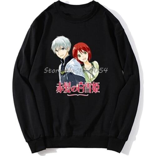 Akagami No Shirayukihime With Red Hair Hoodie Authentic Vintage Print Spring Autumn Men Pullover Sweatshirts Harajuku Streetwear