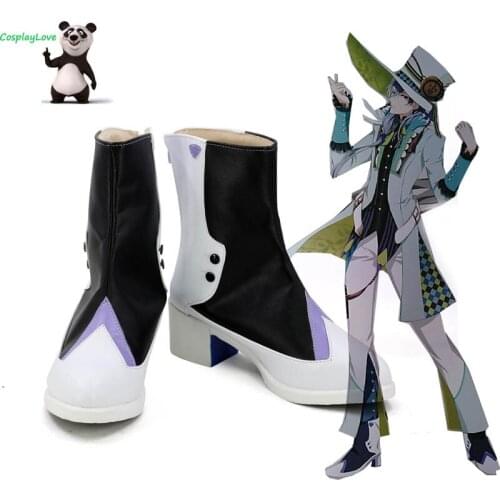 CosplayLove Idolish7 Cosplay Shoes White Black Yuki Cosplay Shoes Boots For Halloween Christmas