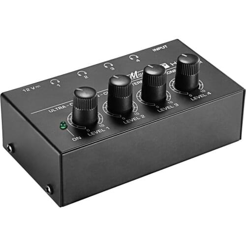 Ha400 Ultra-Compact 4 Channels Mini o Stereo Headphone Amplifier With Power Adapter Black/Silver Eu Plug,Us Plug, Uk Plug