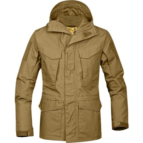 Windbreaker Mens Tactical Jacket Waterproof Mid-Length British ZHAN DI JI PU Winter Jacket Autumn and Winter