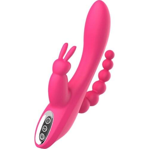Rabbit G-spot dildo vibrator couple orgasm masturbator dildo massager sex toy suitable for ladies rechargeable multi-speed sex