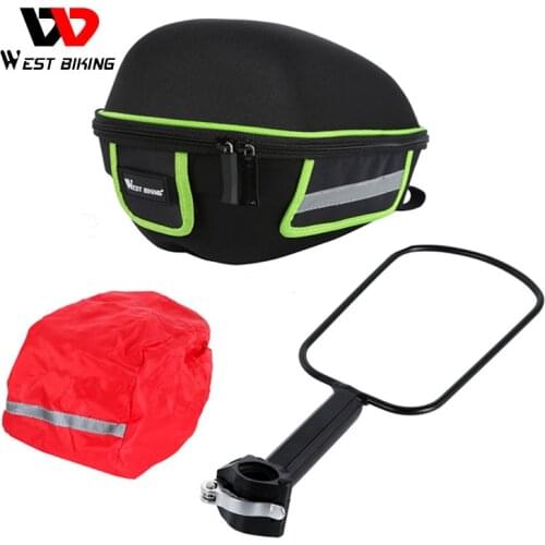 WEST BIKING Cycling Saddle Bag Reflective Waterproof Mountain Bike Cycling Tail Extending Rain Cover Bicycle Bike Rear Bag