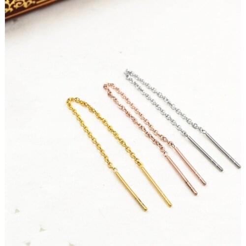 YUN RUO New Arrival Anti Allergy Tassels Earring 3 Colors Woman Fashion Jewelry Titanium Steel Rose Gold Color Free Shipping