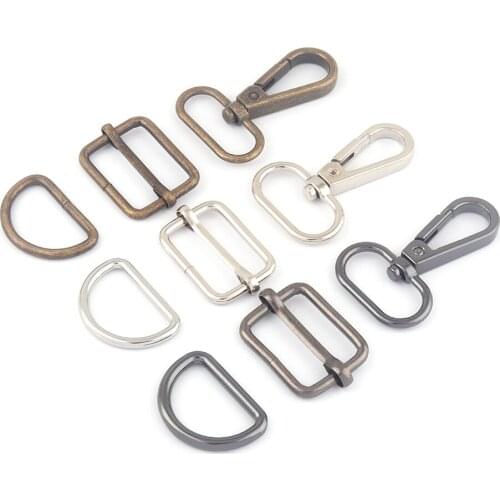 1"(25mm) Silver Metal Swivel Claw Clasps,Dog Collar Hardware Adjuster Backpack Belt Strap Buckles Webbing Purse Slide D Ring DIY