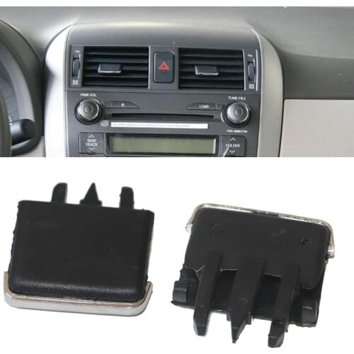 1Pair Air Vent Louvre Blade Car Air Conditioning Leaf Adjust Clips Universal For Toyota Corolla 2004 - 2007 2008 2009 2010