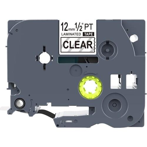 1PCS PUTY 12mm Black On Clear TZe-131 tz131 TZ-131 label sticker compatible for PT200 1000 D210 H110 E110 P-Touch label printer